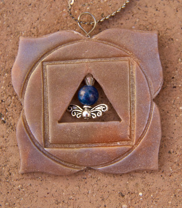 Root Chakra Pendant with Lapis Lazuli Sphere